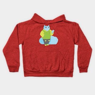 House in the village cat Kids Hoodie